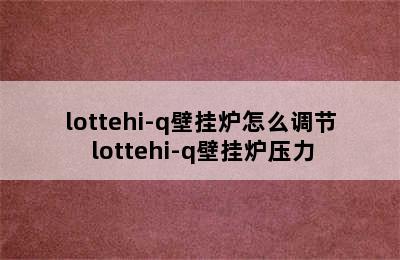 lottehi-q壁挂炉怎么调节 lottehi-q壁挂炉压力